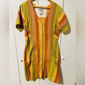 Ace & Jig Striped Midi Dress Size L